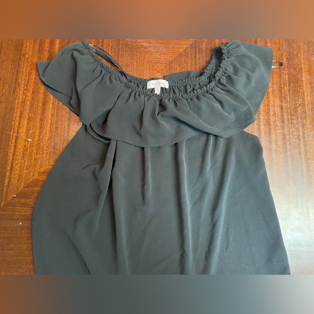 Black shoulder top
